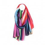 Recycled Bright Stripe Scarf by Peace of Mind